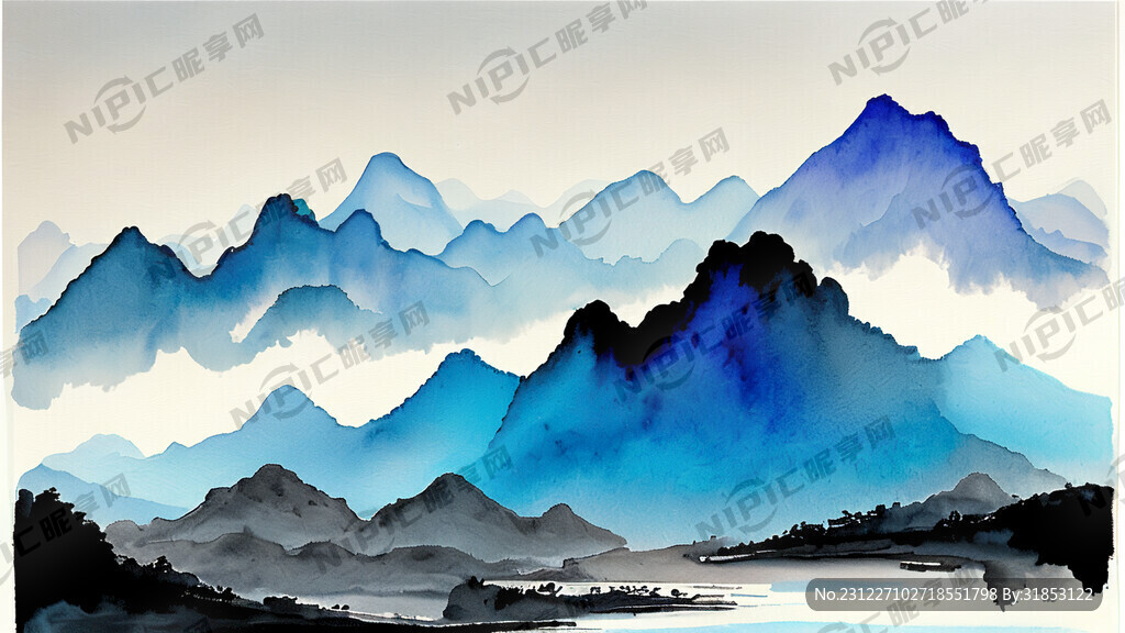 海参 海蓝 祥云 山河