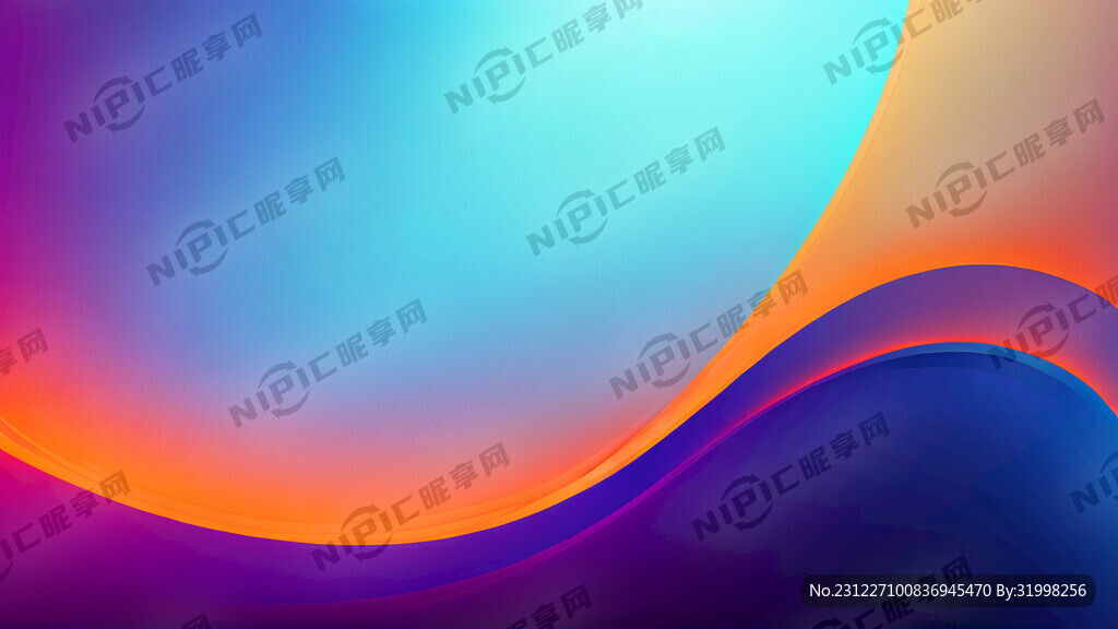蓝紫橙色渐变背景