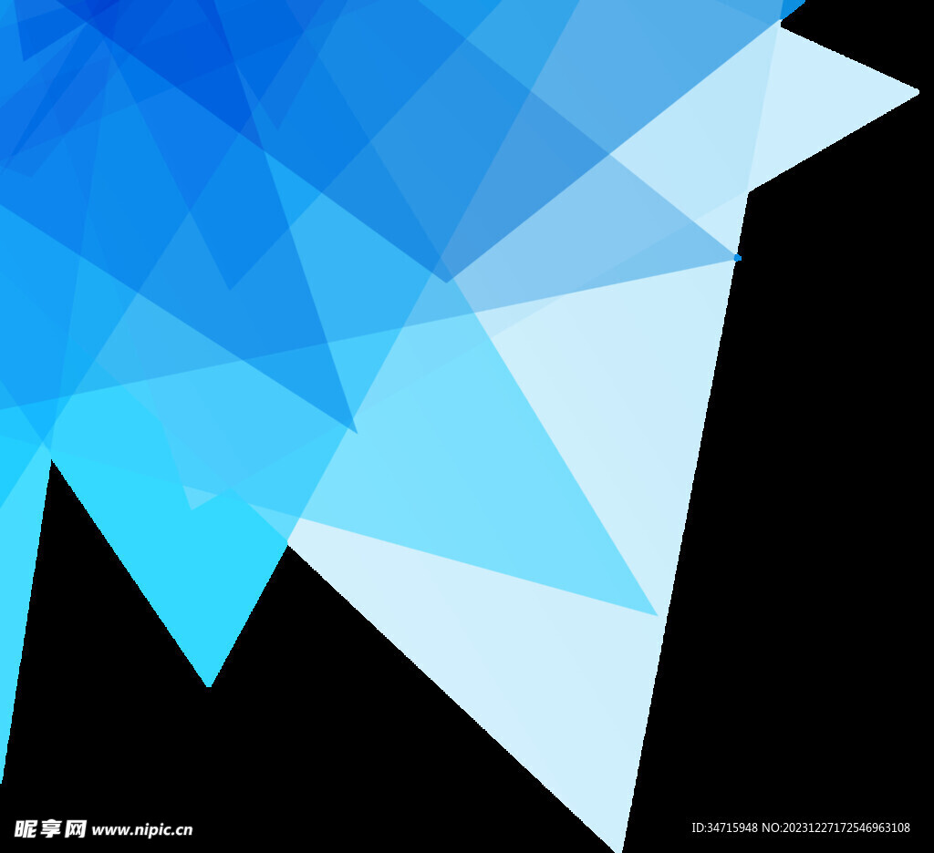 蓝色抽象几何造型