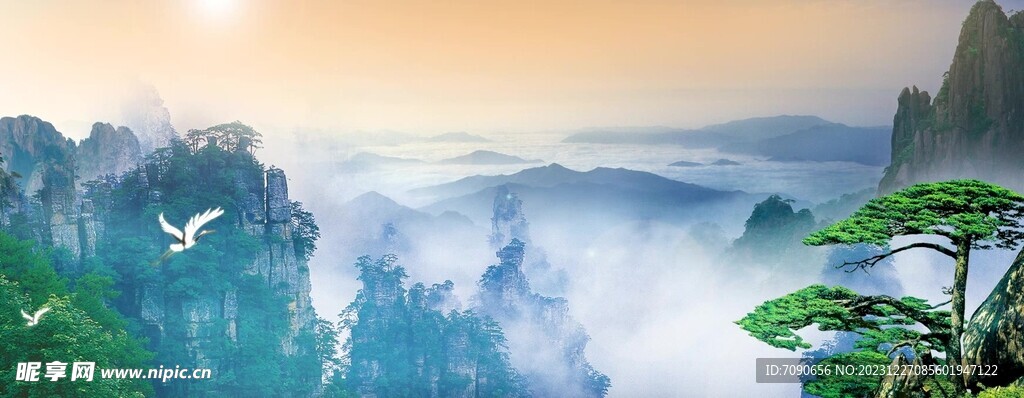 仙山仙鹤