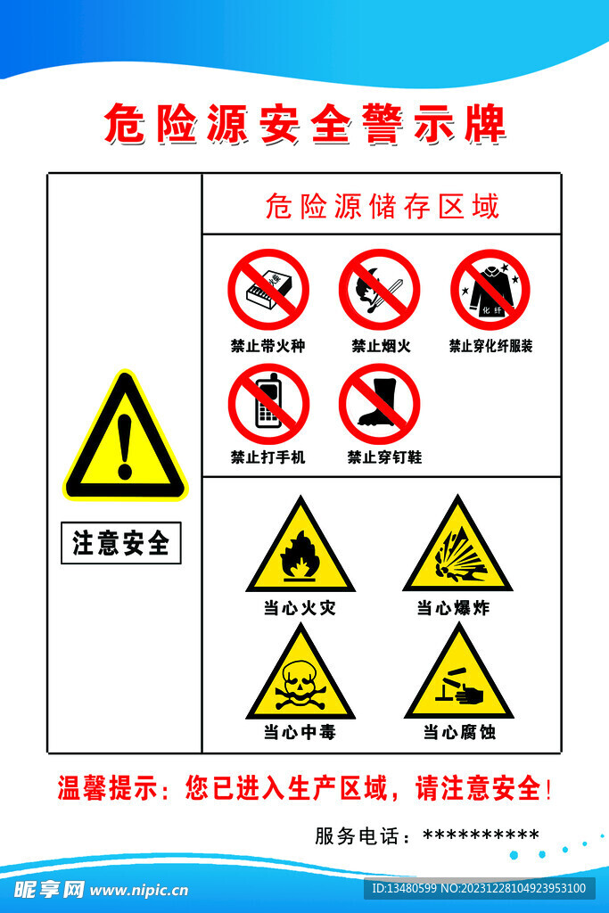 危险源安全警示牌