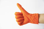 橘黄色家用厨房橡胶手套