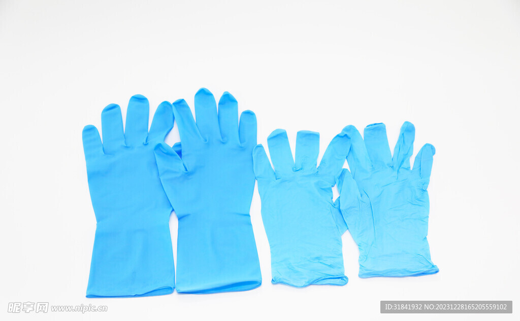 蓝色工业橡胶制品手套