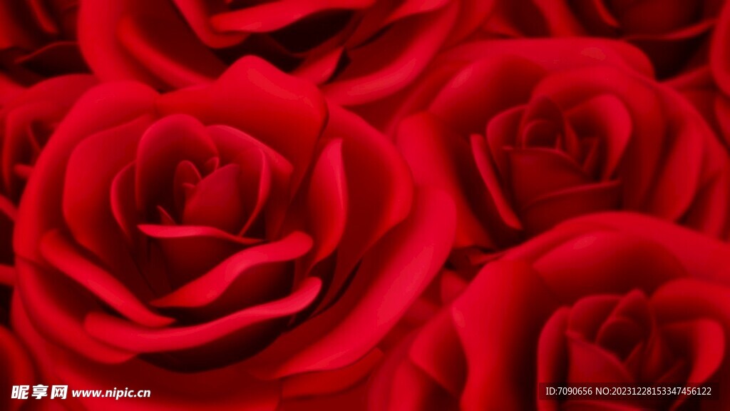 浪漫唯美红玫瑰背景