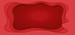 红色立体剪纸风抽象背景