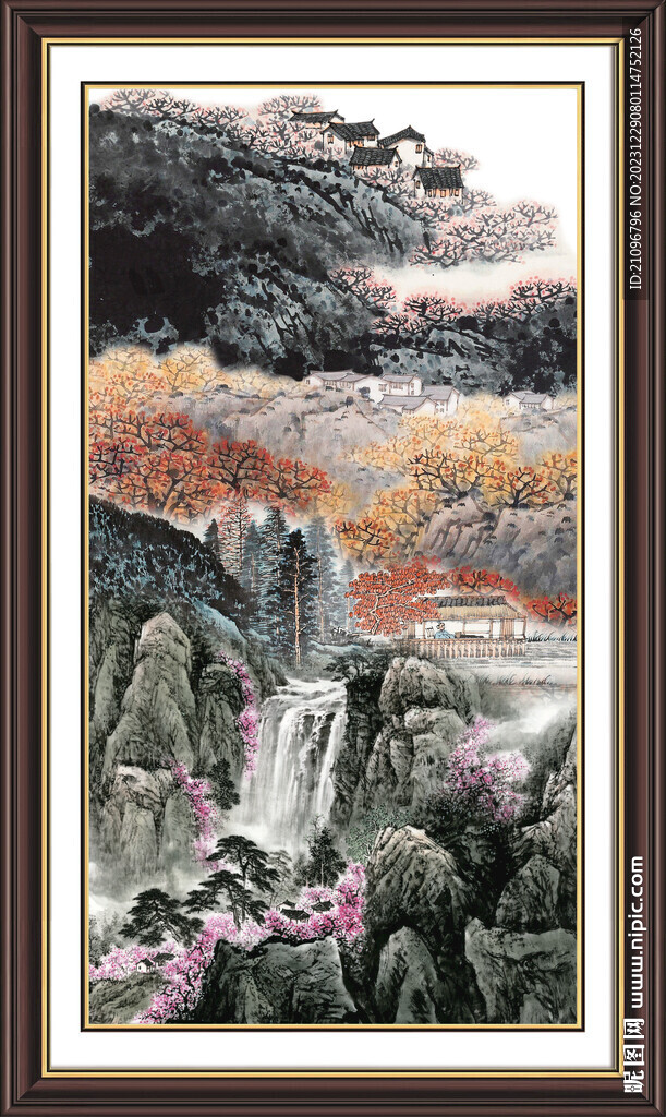 山水瀑布 