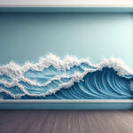海浪外形的墙面