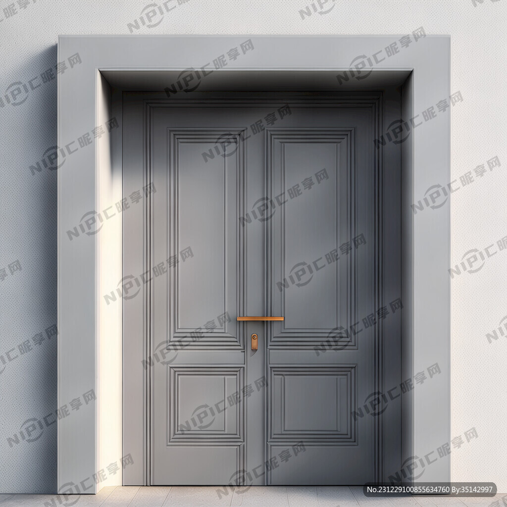 现代简约防盗门 灰色 好看的门