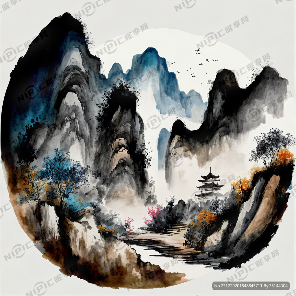 和谐过渡 推移 抽象形态 手绘