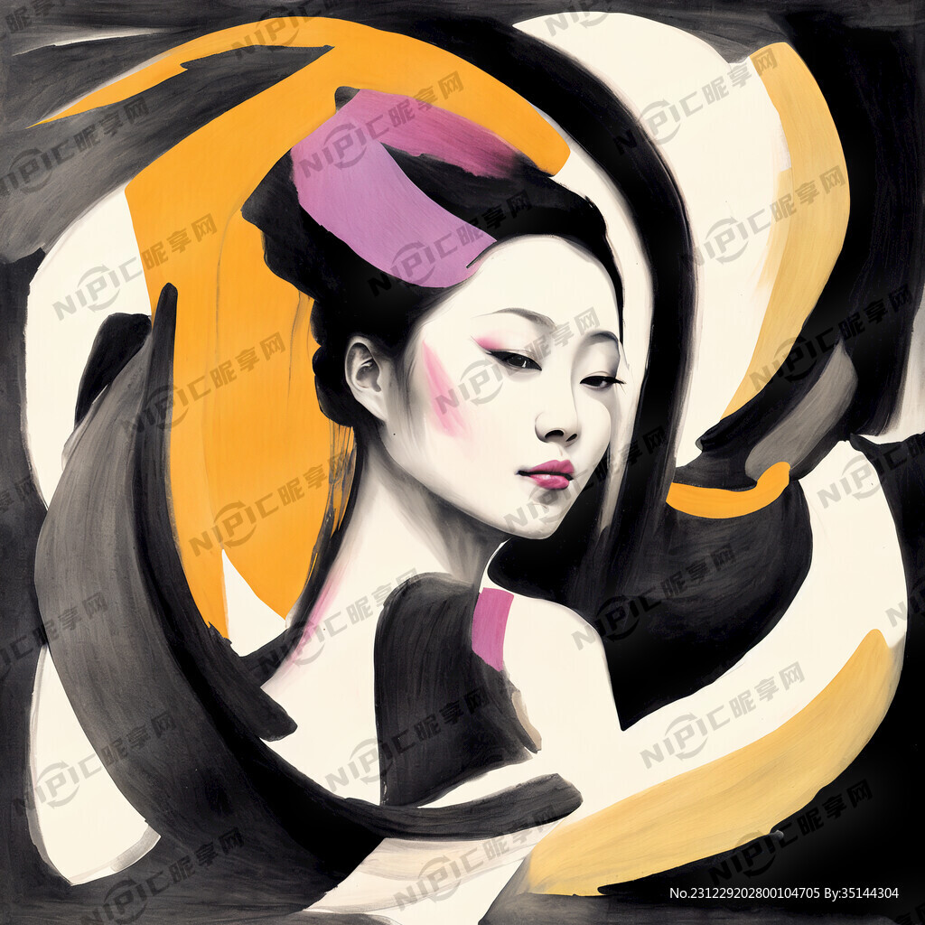 推移 抽象形态 手绘 12色阶