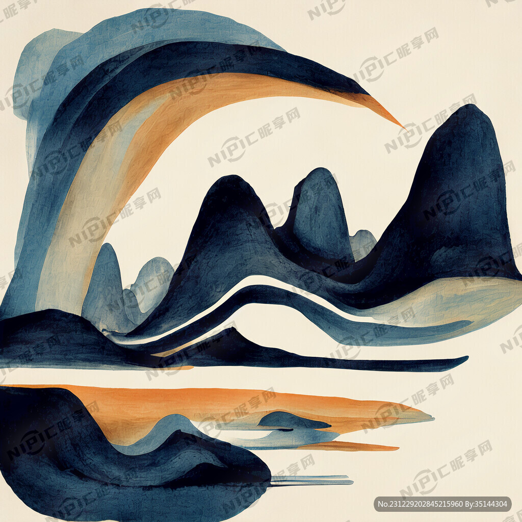 推移 抽象形态 手绘 12色阶