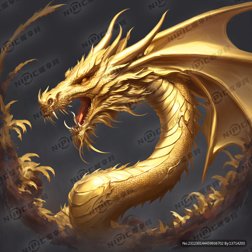 金色艺术字 龙行大运 精彩登场