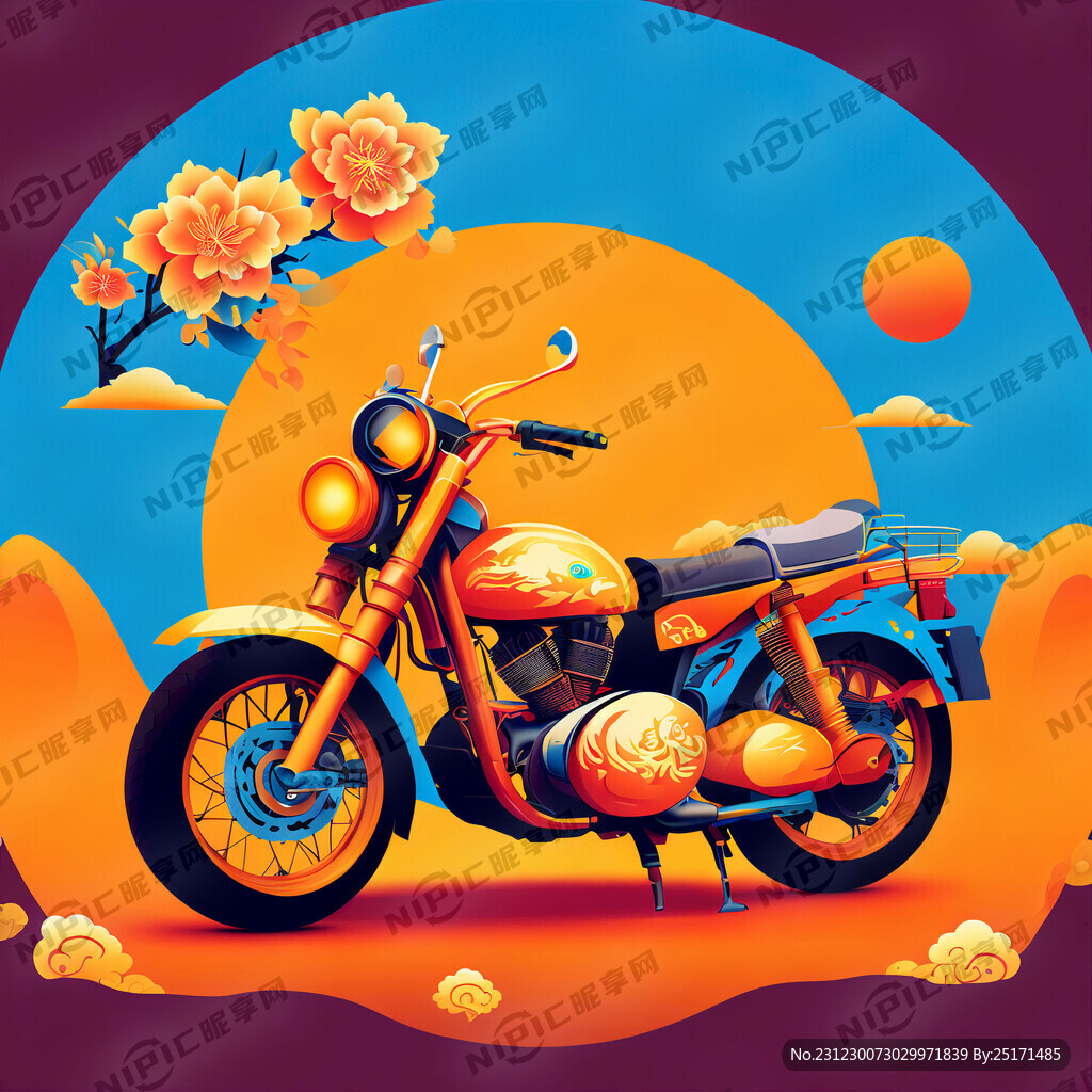 新年快乐 蓝色 橙色背景 梦想