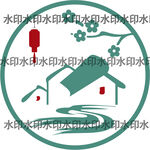 文艺民宿标志logo设计