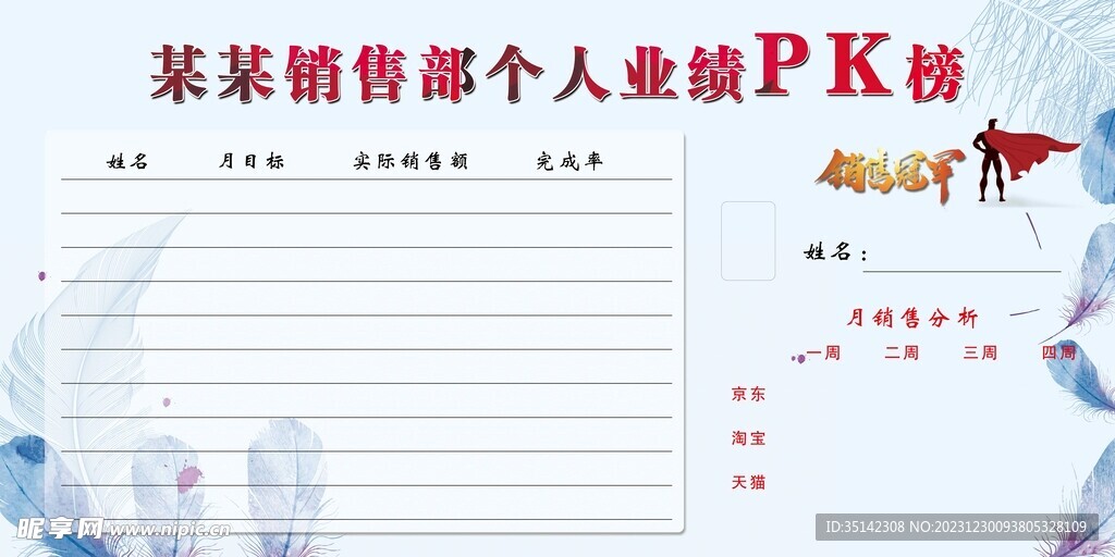 PK榜展板