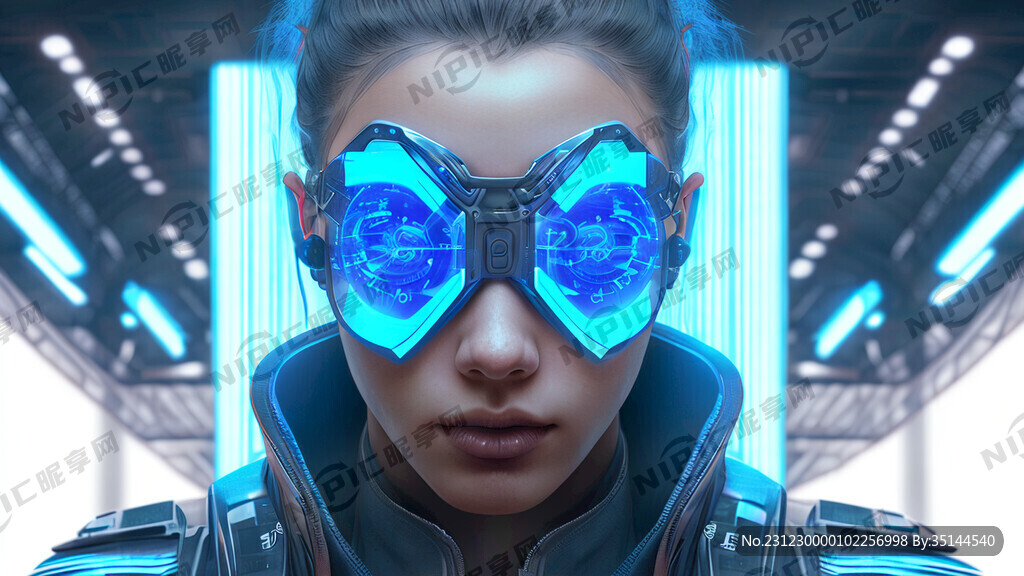 未来科技 蓝色 赛博朋克