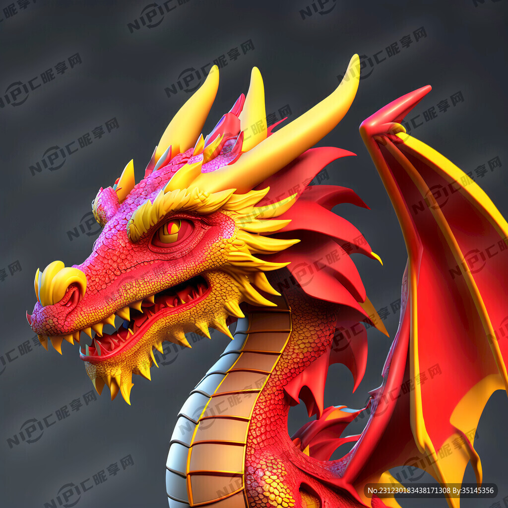 3d模型 龙年主题 祥和