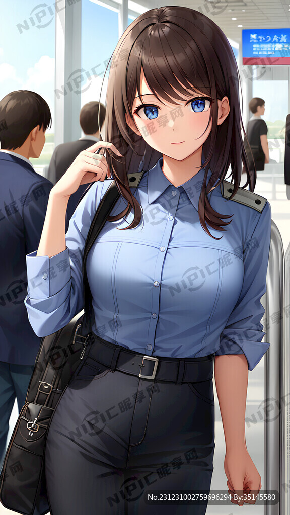 在机场 旅客接受安检