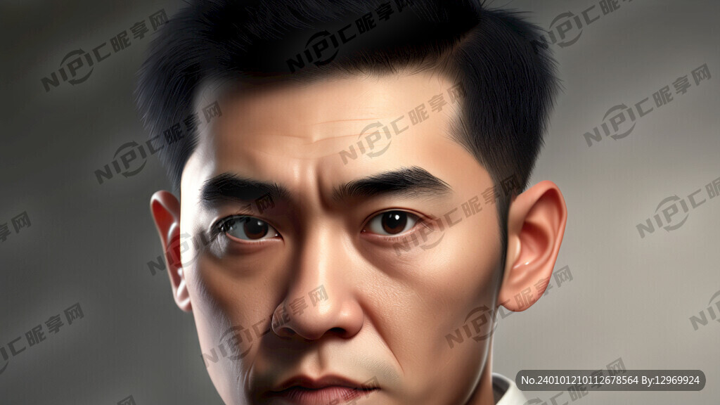 公司严肃表情青年老板