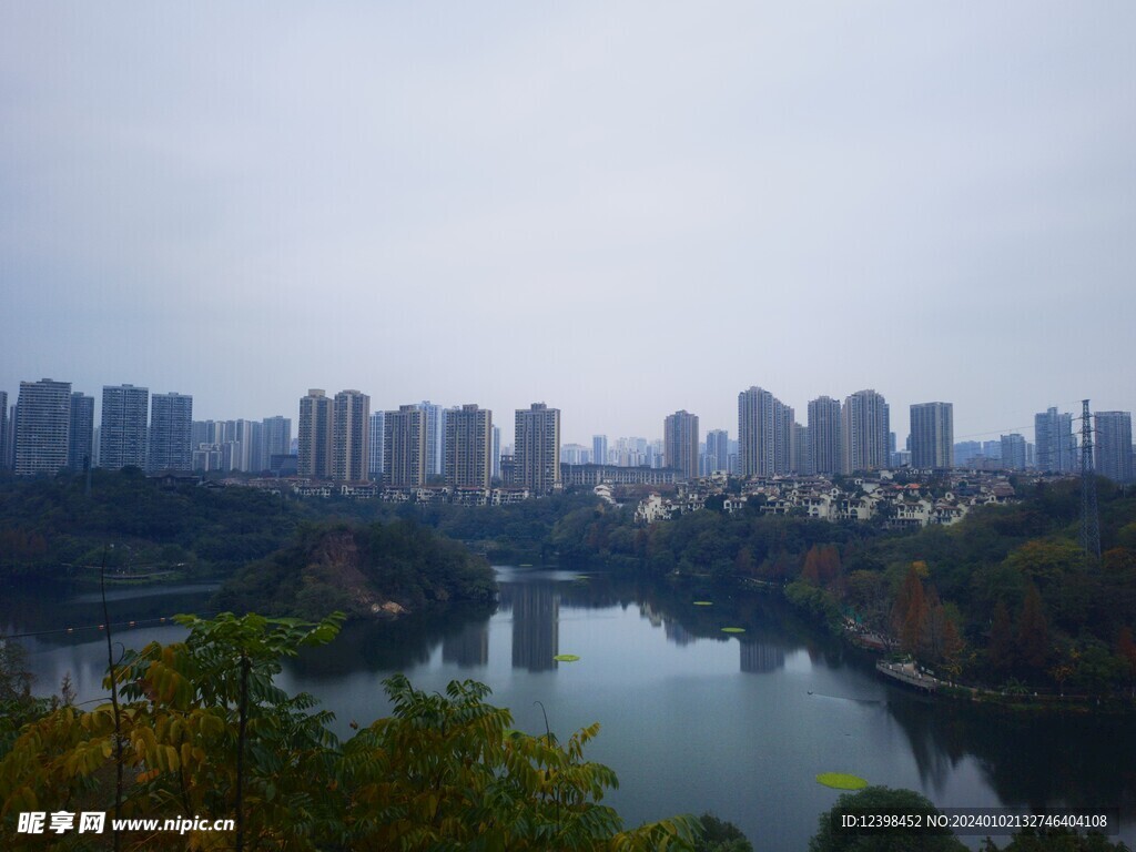 城市湖泊景观