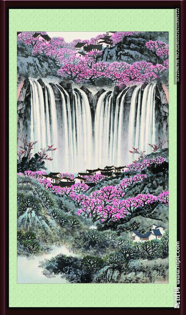 招财山水画