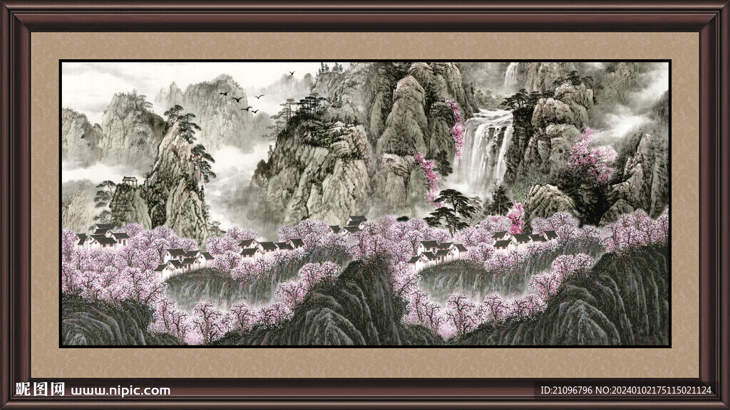 中国画山水画 