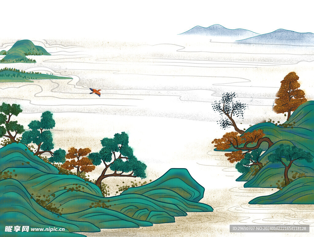 山水背景