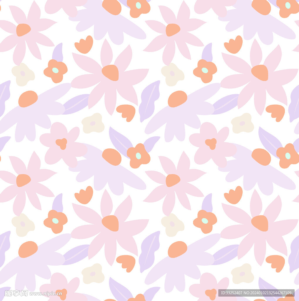 色块小花