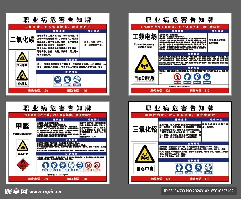 职业病危害告知牌