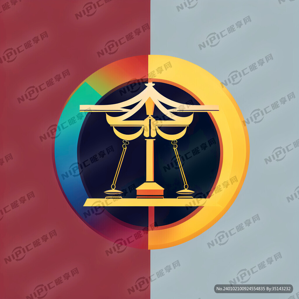 设计一个法律调解简约型的彩色标