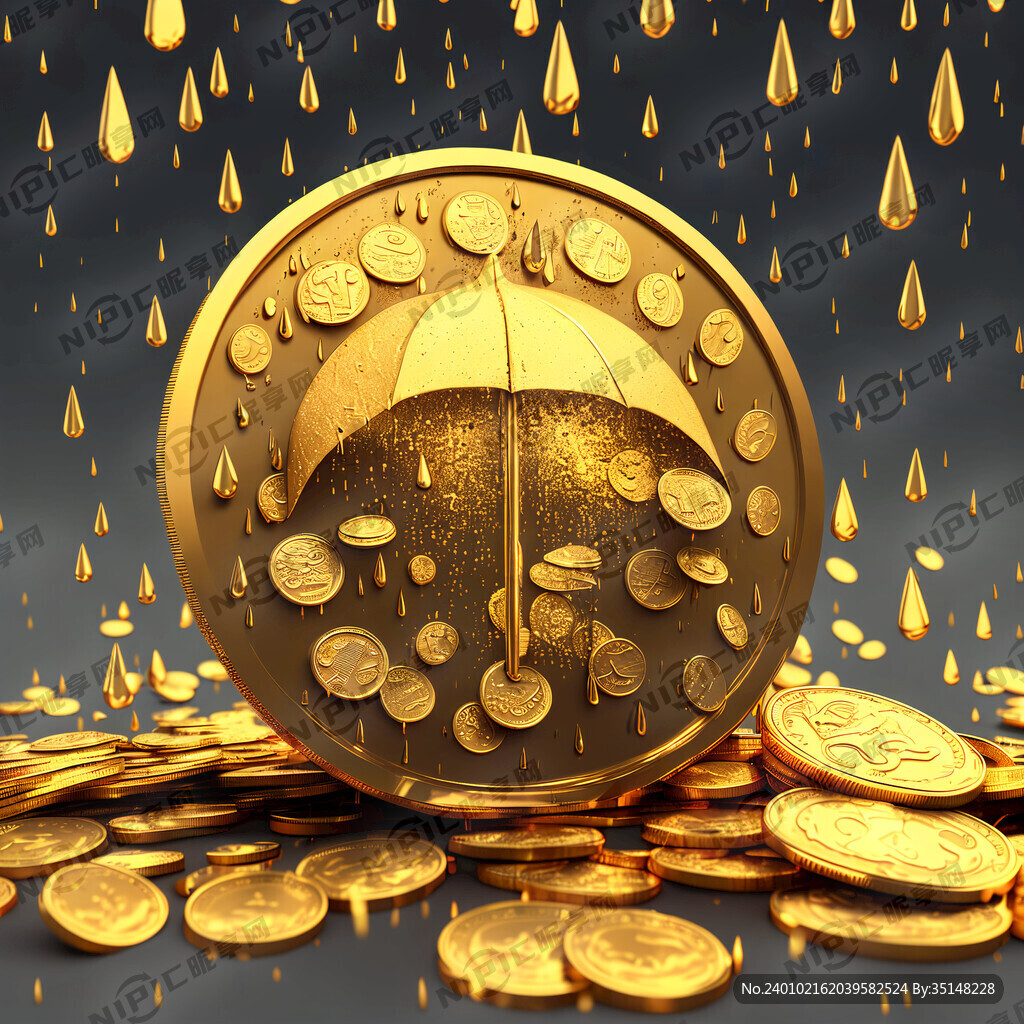 金币雨 正视图 3D风格