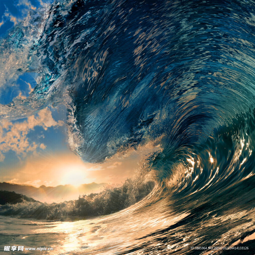 海浪波浪图片