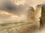 沙滩 海湾 风景图片