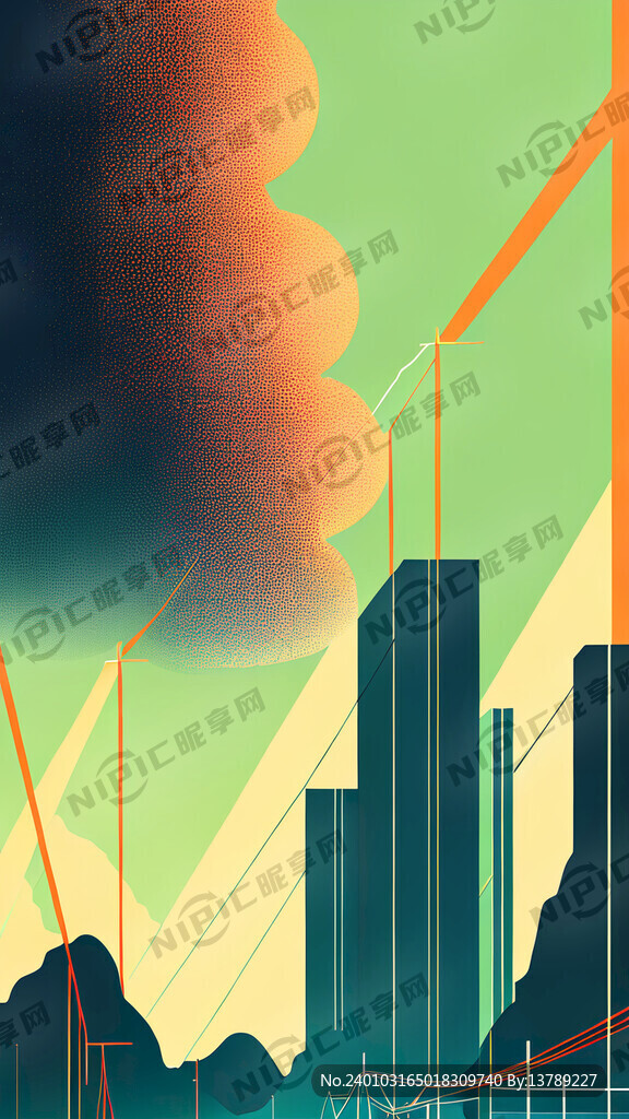 投资 简约 光电产业 线条