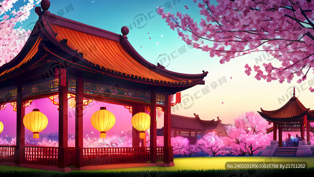 迎春灯会活动主题背景  春  