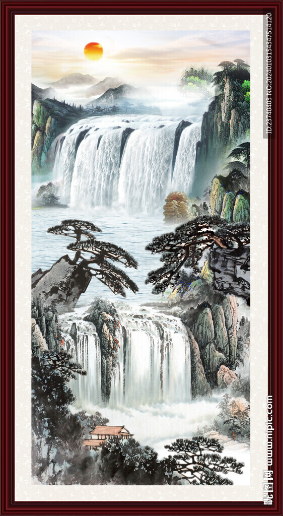 国画中堂画 