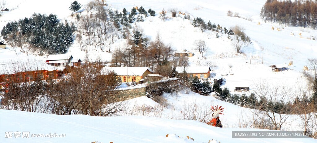 积雪的山谷