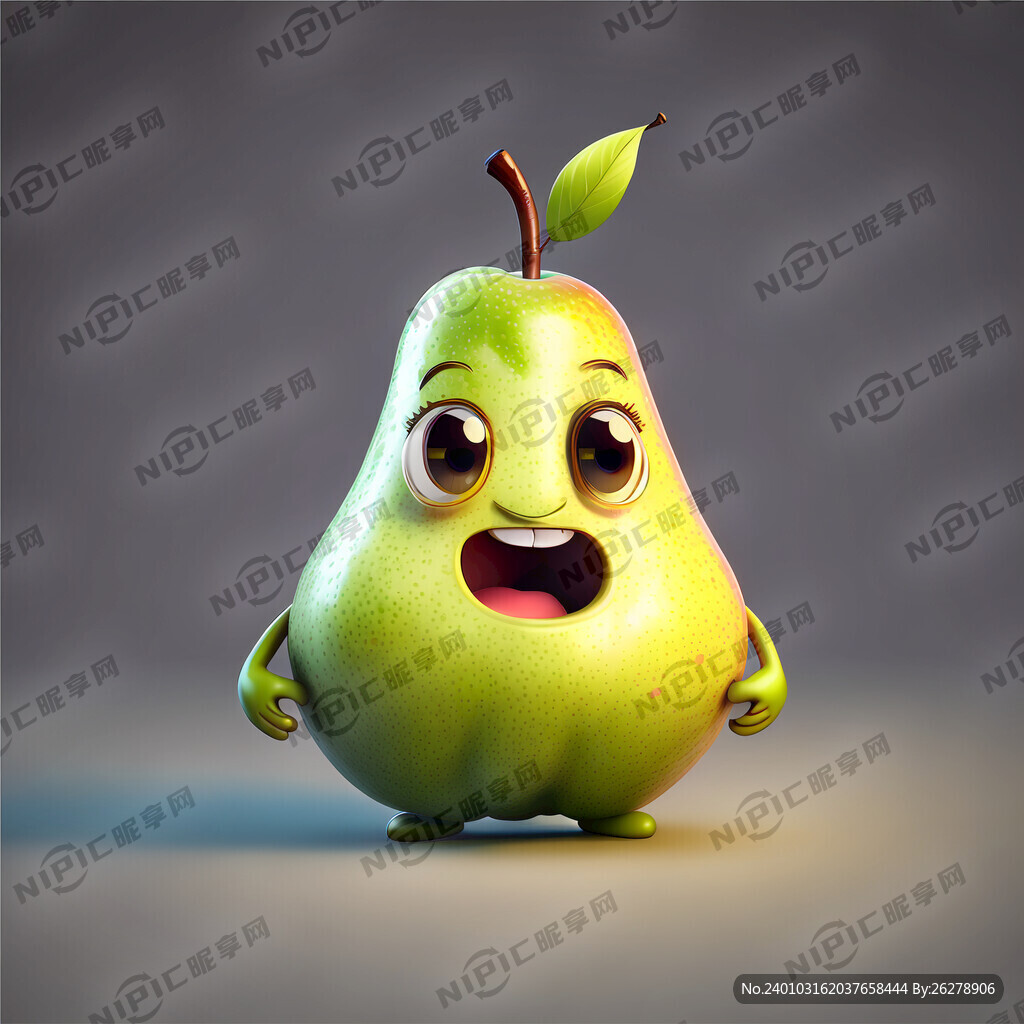 可爱的卡通梨仔
