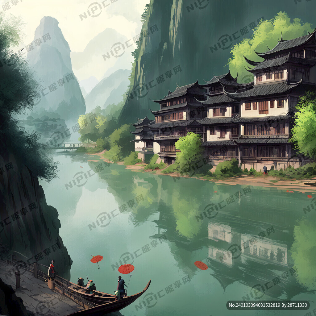黔江风景插画