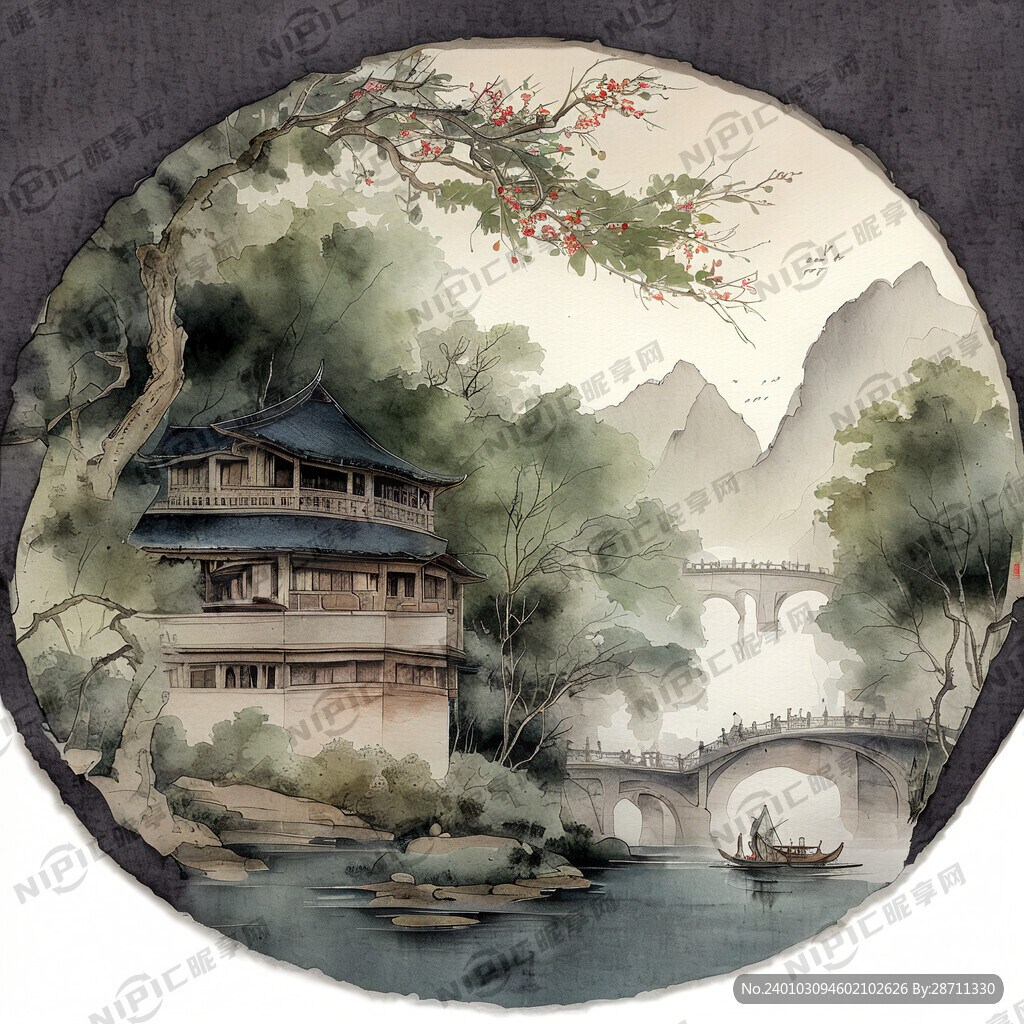 黔江濯水插画