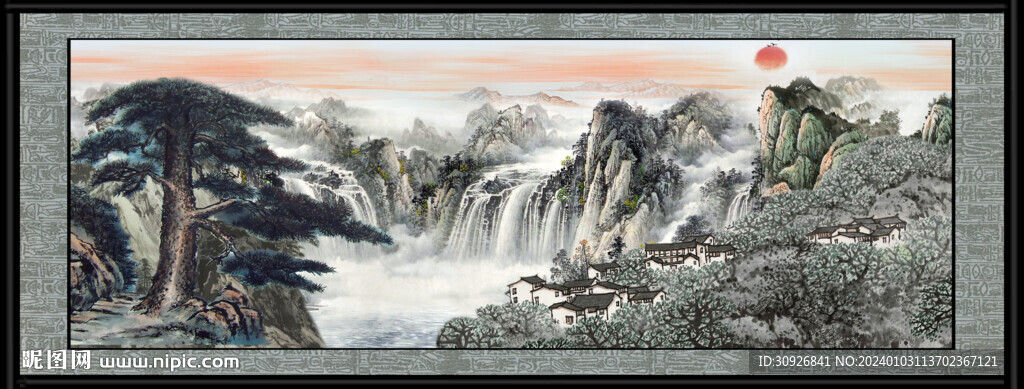 巨幅山水画 