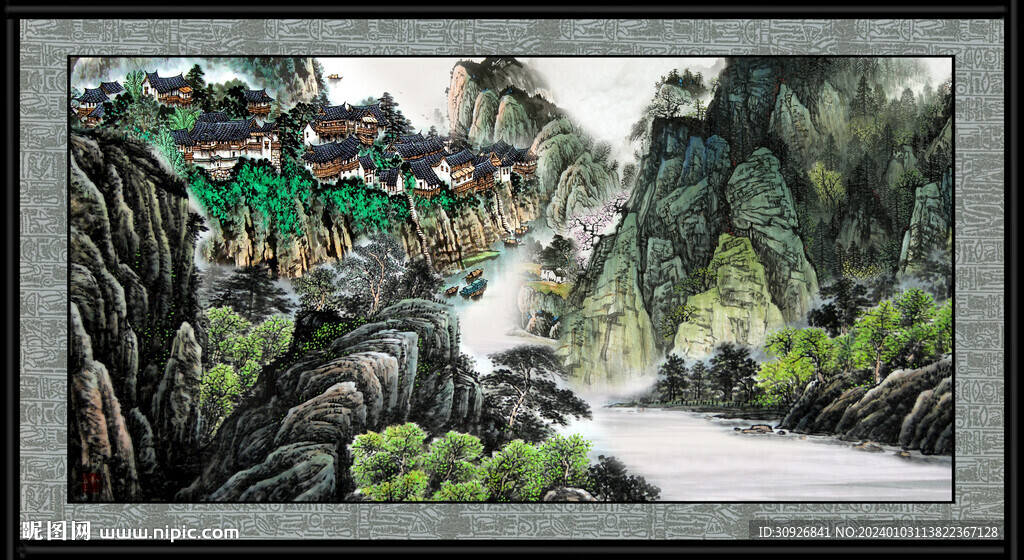 巨幅山水画 