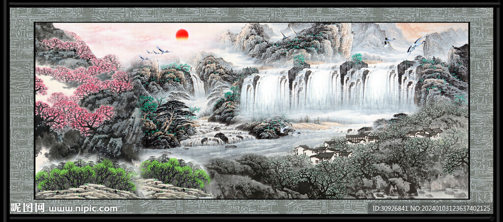 中国画山水 