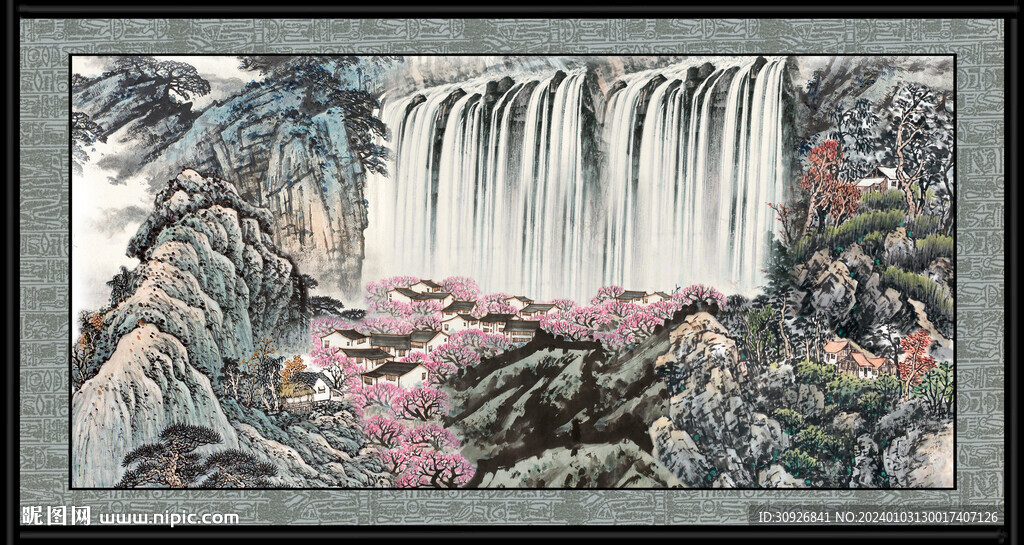 中国画山水 