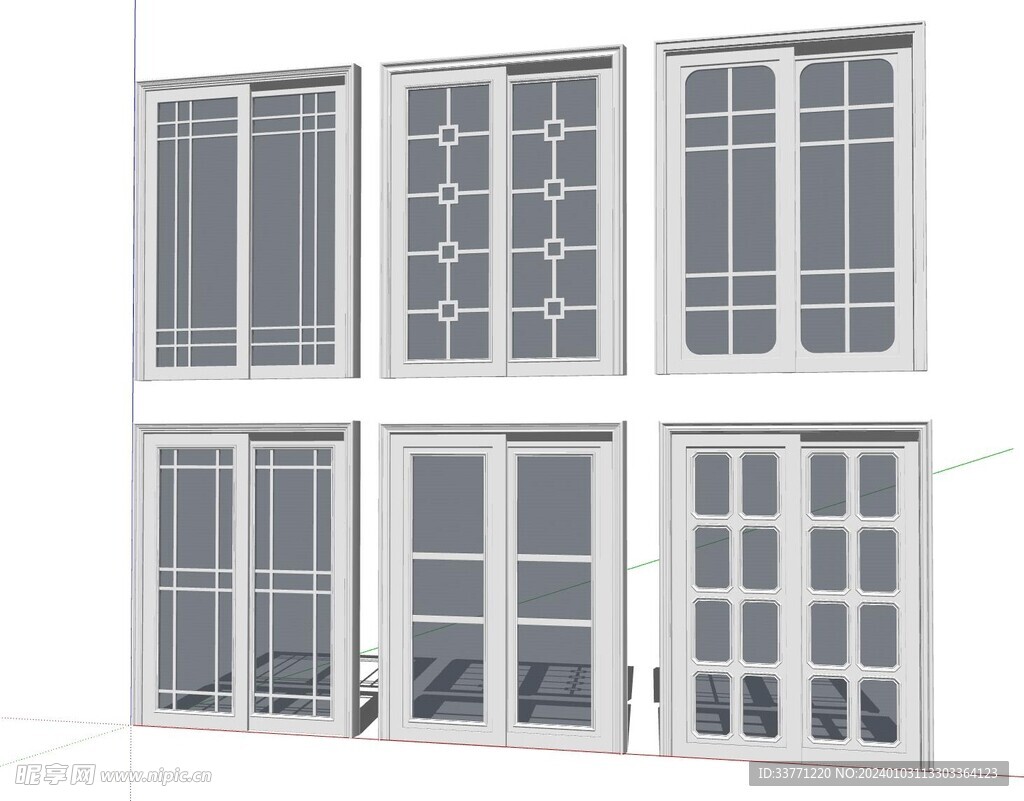 简约欧式窗户模型