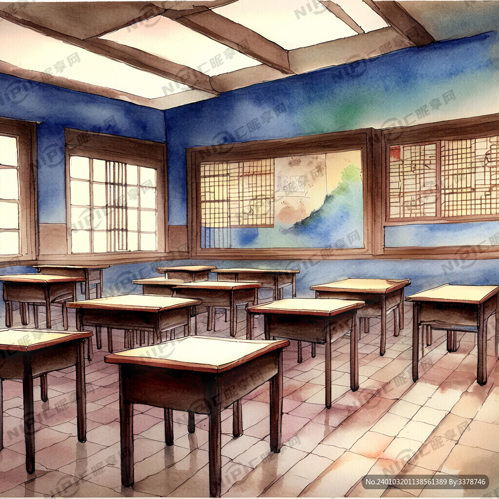 魔方 教室背景 有多个小学生