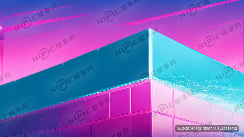 巨大的背景 水立方 艺术体操