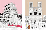 线描建筑矢量素材