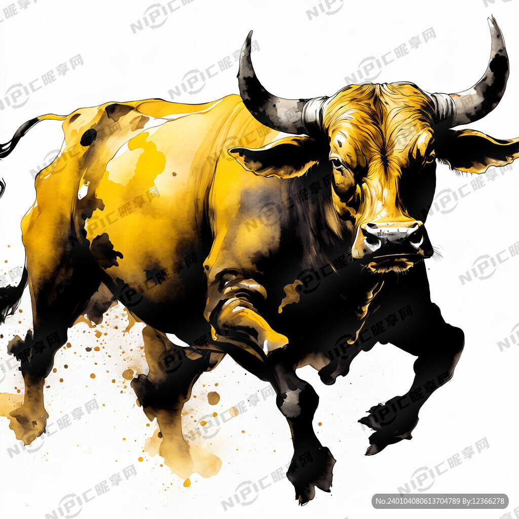 发疯的黄牛 狂奔 全身