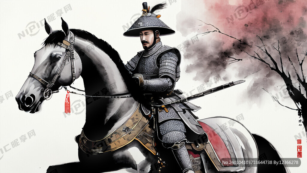 精致面容 灰色盔甲 胡须 武侠